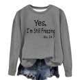 thumbnail image 4 of DPTALR Women's Print Round-Neck Pullover Tops Long Sleeve Comfortable Blouse Sweatshirt, 4 of 4