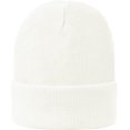 thumbnail image 5 of Women Satin Lined Knit Beanie Hat Winter Hats for Women Men Silk Lining Soft Slouchy Warm Cuffed Beanie Hat (White), 5 of 7