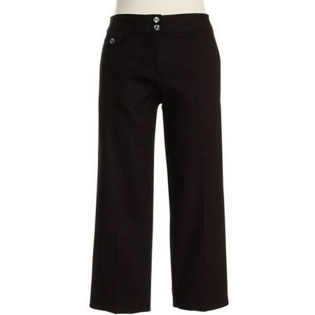George ME - Women's Textured Cotton Crop-Length Pants