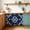 Navy Blue Grey, variant on Black Boho Small Sink Skirt 10"Wx11"L,Dustproof Under Sink Curtain with Self Adhesive Tape,Retro Farmhouse Neutral Abstract Geometric Cabinet Curtain Cover for Bathroom Vanity,Kitchen Storage Shelf