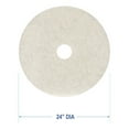 thumbnail image 4 of Boardwalk BWK4024NAT 24 in. Diameter Natural Burnishing Floor Pads - White (5/Carton), 4 of 6
