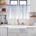 thumbnail image 2 of Navy Blue Polka Dots Kitchen Curtains Window Panels, Vintage Abstract Art Watercolor Insulated Window Treatment Curtain, Grommet Curtains for Bedroom/Living Room/Bathroom, 2 Piece 42"Wx54"L, 2 of 8