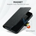 thumbnail image 2 of Wallet Case for iPhone 16 with Card Slots for Men Women, Crosshatch PU Leather,Compatible with MagSafe Wireless Charging Magnetic Leather Flip Folio Cover Case for iPhone 16,Black, 2 of 10