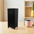 thumbnail image 1 of HAMPPLIES Black Metal Locker with Lock and Keys Compact Desktop Storage Organizer, 1 of 8