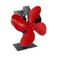 thumbnail image 3 of Chimenea universal alimentada con leña, estufas no eléctricas silenciosas, ventilador, distribución eficiente del calor, alta eficiencia Rojo Baoblaze Ventilador de estufas de calor, 3 of 7