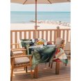 thumbnail image 2 of Outdoor Table Cloth with Umbrella Hole and Zipper, Tropical Plants Waterproof Rectangle Tablecloth 54"x80", Watercolor Summer Botanical Leaves Washable Table Cover for Outside Party Patio Picnic, 2 of 8