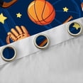 thumbnail image 2 of Homewish Cartoon Ball Print Blackout Curtains Set of 2 (52x84 Each) for Kid, Football Baseball Basketball Window Curtains, Sports Theme Curtains and Drapes, Blackout Curtains Room Decor, 2 of 6