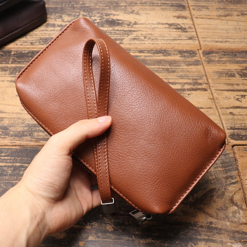 Genuine leather clutch hot sale