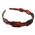 thumbnail image 1 of Parcelona French Spacer Brown Tortoise Shell Celluloid Acetate Flexible Headband for Girls, 1 of 4