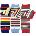 thumbnail image 1 of Bowbear Bébé 3 Paires Jambières, Bleu Marine, Bleu Ciel, Rayures Rouges, 1 of 8