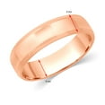 thumbnail image 3 of CARATS FOR YOU 6mm Flat Court Wedding Band with Bevelled Edge Crafted is Available in 14K Rose Gold Plated For Her & Him, Band Size- 9.5, 3 of 6