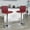 Burgundy, variant on BizChair Contemporary Black Vinyl Adjustable Height Barstool with Panel Back and Chrome Base