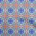 thumbnail image 1 of oneOone Viscose Chiffon Dusty Blue Fabric Asian Block Floral Sewing Craft Projects Fabric Prints By Yard 42 Inch Wide, 1 of 4