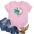 thumbnail image 4 of At T Shirts for Women Short Sleeve Summer Tops Floral Graphic Tees Casual Tunic Cute T-Shirt Loose Fit Crew Neck Blouses Plus Size Basic Shirts Cancel Membership Buy Again, 4 of 5
