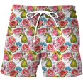 thumbnail image 1 of Pantalones cortos de baño con estampado de frutas 3D para hombre, Shorts de playa hawaianos de secado rápido, vacaciones, aguacate, Verano Fivean unisex, 1 of 2