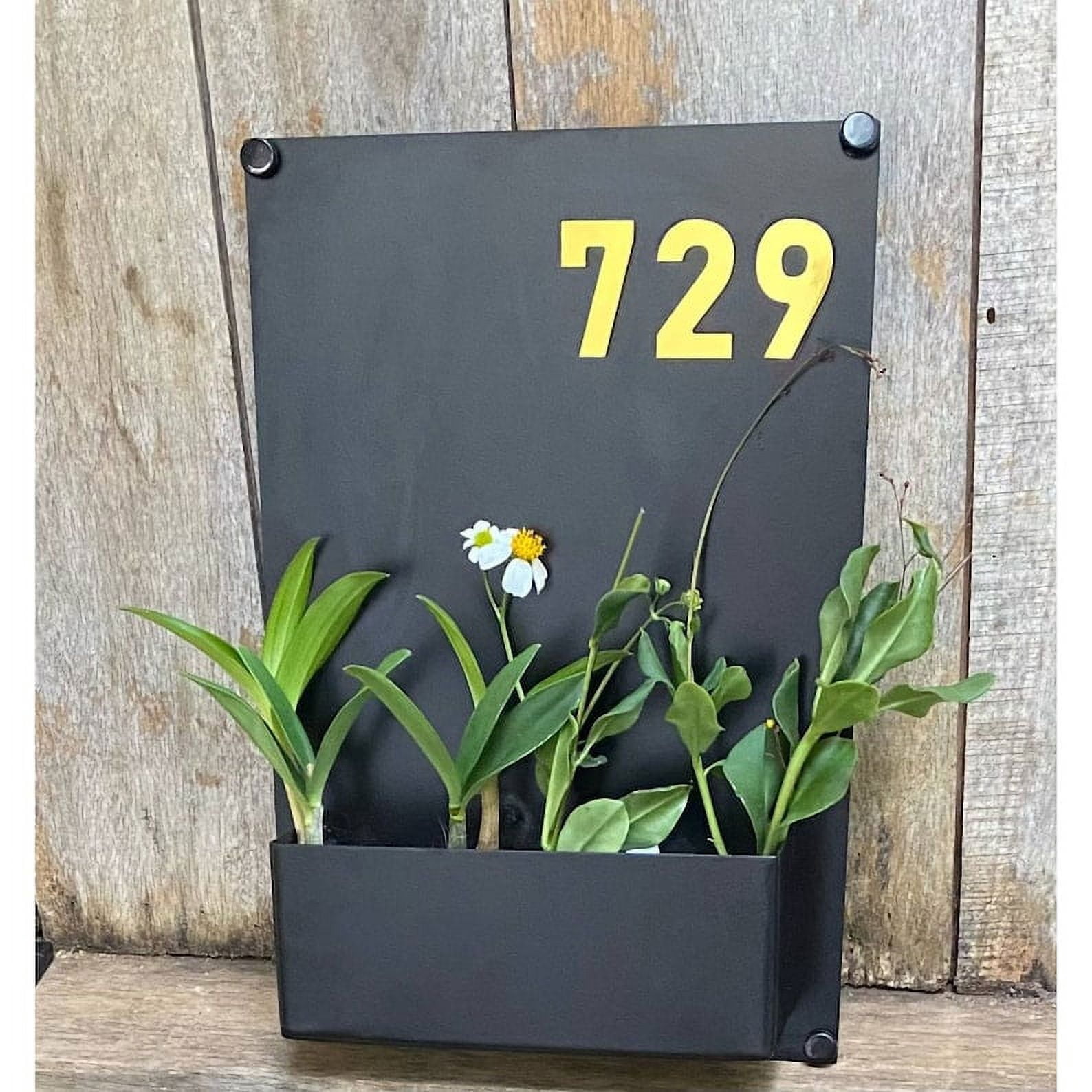 Handmadetneonsign Personalized Succulent Planter Address House Number Sign, Succulent Box Metal