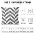 thumbnail image 5 of Grey Throw Pillow Cushion Cover, Pattern Classic Geometrical Horizontal Zig Zag Stripes Artwork, Zippered Double-Side Digital Print Decor, Grey White, 5 of 5