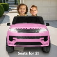 thumbnail image 4 of Best Choice Products Kids 24V 2-Seater Licensed Range Rover Ride-On Car w/ Parent Control 132lb Weight Capacity - Pink, 4 of 9