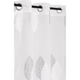 thumbnail image 2 of Safdie & Co. Curtain Panel Embroidered Double Leaf 84"L in Glacier Grey White, 2 of 2