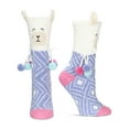thumbnail image 2 of MeMoi Women's Llama Embellished Critter Plush Crew Socks - Womens - Female, One Size, Ivory, 2 of 5