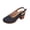 Black, variant on Women's Mules Pointed Toe Solid Color Sandals Backless Slingback Heels Chunky Low Heel Glitter Dress Shoes Summer Beach Fashion Black 5.5
