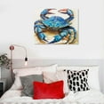 thumbnail image 4 of COMIO Nautical Wall Decor Beach Crab Canvas Wall Art, Warm Ocean Beach Theme Wall Decorations for Living Room Bathroom Bedroom Kitchen Restaurant Coastal Home Decor Yellow 16x20in, 4 of 4