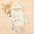thumbnail image 4 of Vikakiooze Toddler Boys Girls Solid Color Ears Hooded Knitted Tops Warm Coat Clothes, 4 of 9