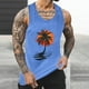 thumbnail image 4 of Camisetas de Tanque de los Hombres Tanque de los Hombres Incolor Gradiente de Impresión Cuello Redondo Correa Delgada Fuga Atrás Regular Casual Deportes Blusas de Tanque, 4 of 5