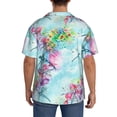 thumbnail image 3 of Kdxio Men'S Hawaiian Shirt For Men Short Sleeve Shirt Dragonfly Floral Summer Casual Holiday Beach Button Down T-Shirts, 3 of 5