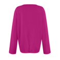 thumbnail image 6 of Basic T Shirts for Women Women's Fashion Solid Color Round Neck Long Sleeve T-shirt Casual Autumn Tops, 6 of 7