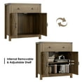 thumbnail image 4 of Homfa Kitchen Buffet Sideboard with Drawer, Compact Coffee Bar with Adjustable Shelf for Dining Room, Rustic Brown, 4 of 7