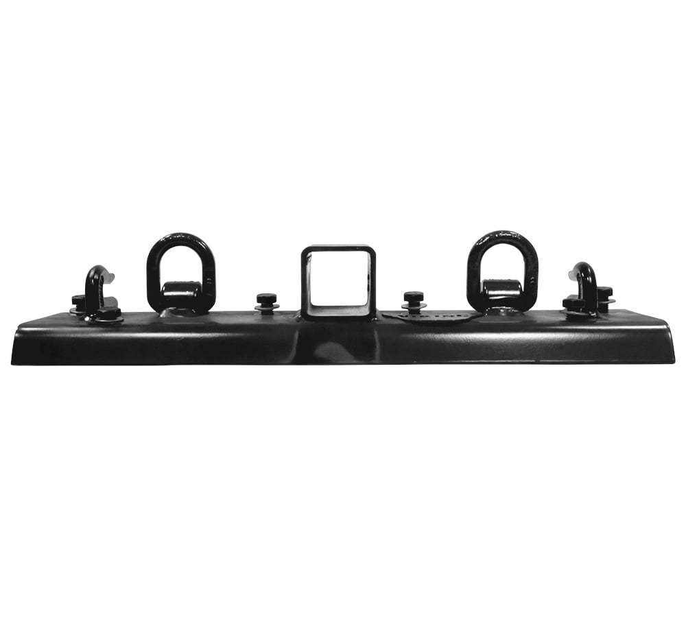 5-1/2"x22" Black Tractor Bucket Grab Hooks Bolt 2" Hitch Receiver for Deere 1025R 2320 2520 2720 2025R 2032R 2038R 3032E 4010 Tractor Bolt on Plate w/D-Ring & Grab Hooks - 4,700 lbs