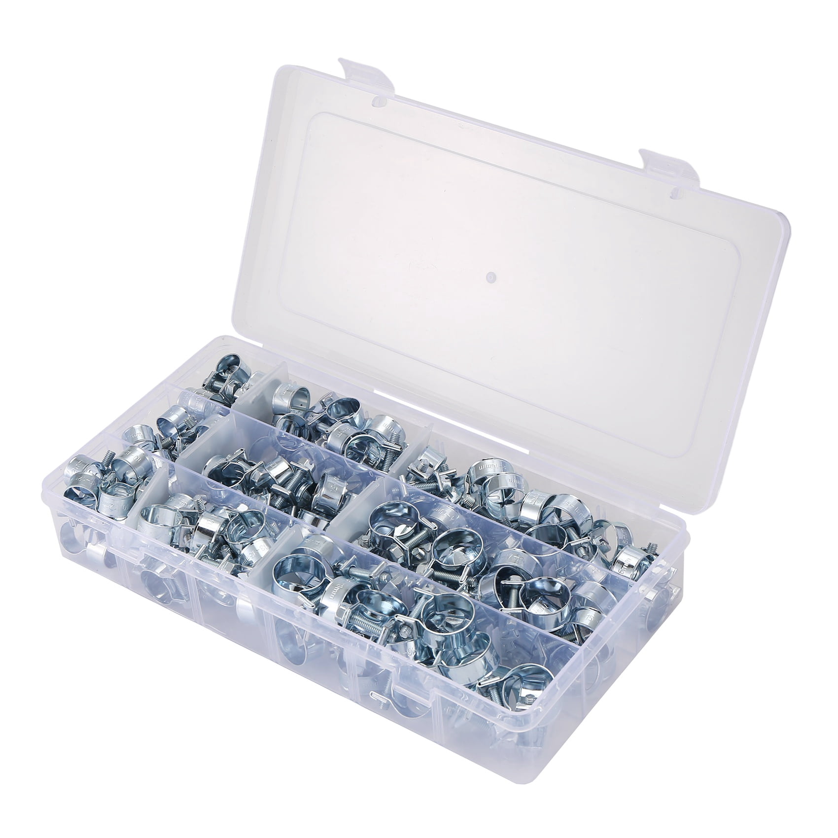 135Pcs Hose Clamp Double Ears Clamp 8-18mm Worm Drive