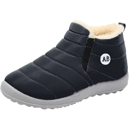 

QWZNDZGR Warm Lace-up Winter Snow Boots Ankle Boots House Crib Sneaker Shoes Girls Snow Boots Winter Shoes Fuzzy Boots