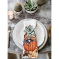 thumbnail image 2 of Fall Pumpkins Cloth Napkins Set of 4 Reusable Dinner Napkins, Vintage Coffee Thanksgiving Eucalyptus Flowers Cocktail Napkin Washable Table Napkins for Wedding/Holiday Party/Baby Shower 20"x20", 2 of 7