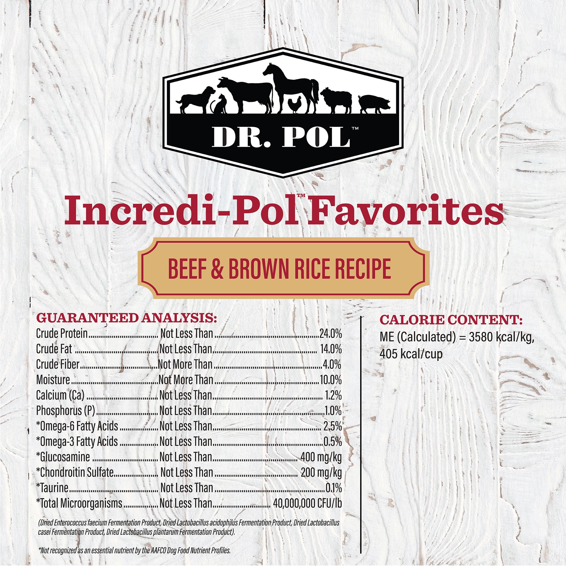 (3 pack) Dr. Pol Incredi-Pol Favorites Beef and Brown Rice Recipe Dog Food, 24lb