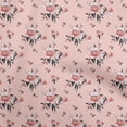thumbnail image 1 of oneOone Georgette Viscose Pale Pink Fabric Floral Sewing Material Print Fabric By The Yard 42 Inch Wide, 1 of 4