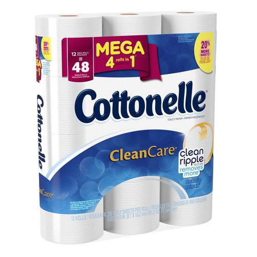 Cottonelle Clean Care Toilet Paper, 12 Mega Rolls