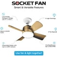 thumbnail image 5 of Bell+Howell 15'' Bronze LED Bulb E26 Screw Base Bedroom Socket Ceiling Fan with Remote Control, 5 of 6