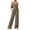 275#Khaki, variant on Jumpsuits for Women Sleeveless Spaghetti Strap Womens Jumpsuit One Piece Wide Leg Summer Romper With Pockets 2026 Pink L