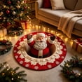 thumbnail image 5 of AZXY Christmas Decorations 3D Santa Round Rug, Visual Illusion Crystal Velvet Floor Mat, Holiday Circular Area Rug for Entryway Living Room Bedroom Indoor Xmas Home Party Tabletop Decor, 5 of 6