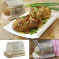 thumbnail image 1 of Potato Cutter And Vegetable Cutter Rack  Kitchen Chips Tomatoes Oniones Cutting Tool  Potato Slicing Rack Bread Cutter Rack For Kitchen, 1 of 9