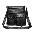 thumbnail image 2 of Bolso para mujer Bolso de hombro Monedero Correa de hombro ajustable Bolso Multi bolsillos Negro B Yuyangstore Bolso de mujer, 2 of 7