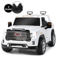 thumbnail image 4 of Gymax 12V Licensed GMC Kids Ride On Car 2-Seater Truck w/ Remote Control White, 4 of 10