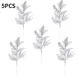 thumbnail image 3 of 10/5 piezas de plantas artificiales, ramas de pino, hojas doradas con purpurina navideña, decoración para árbol de Navidad, colgante para decoración del hogar, 3 of 5