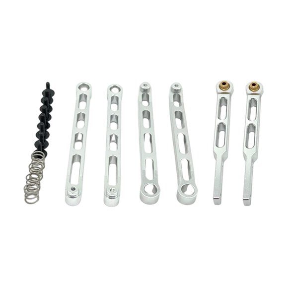 Barras de tracción para eje delantero y trasero de coche RC 1/12, fácil instalación, modelo profesional Plata