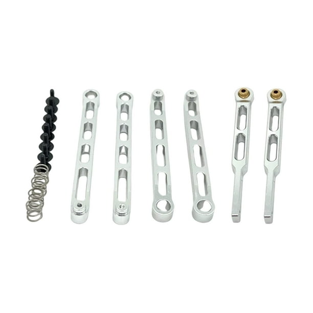 Barras de tracción para eje delantero y trasero de coche RC 1/12, fácil instalación, modelo profesional Plata
