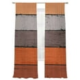 thumbnail image 6 of Burnt Orange Grey Sheer Curtains for Living Room Bedroom Vintage Stripe Farmhouse Wood Grain Sheer Curtains 84 Inch Long 2 Panels Set Light Filtering Curtain Window Treatments Drapes for Dining Room, 6 of 6