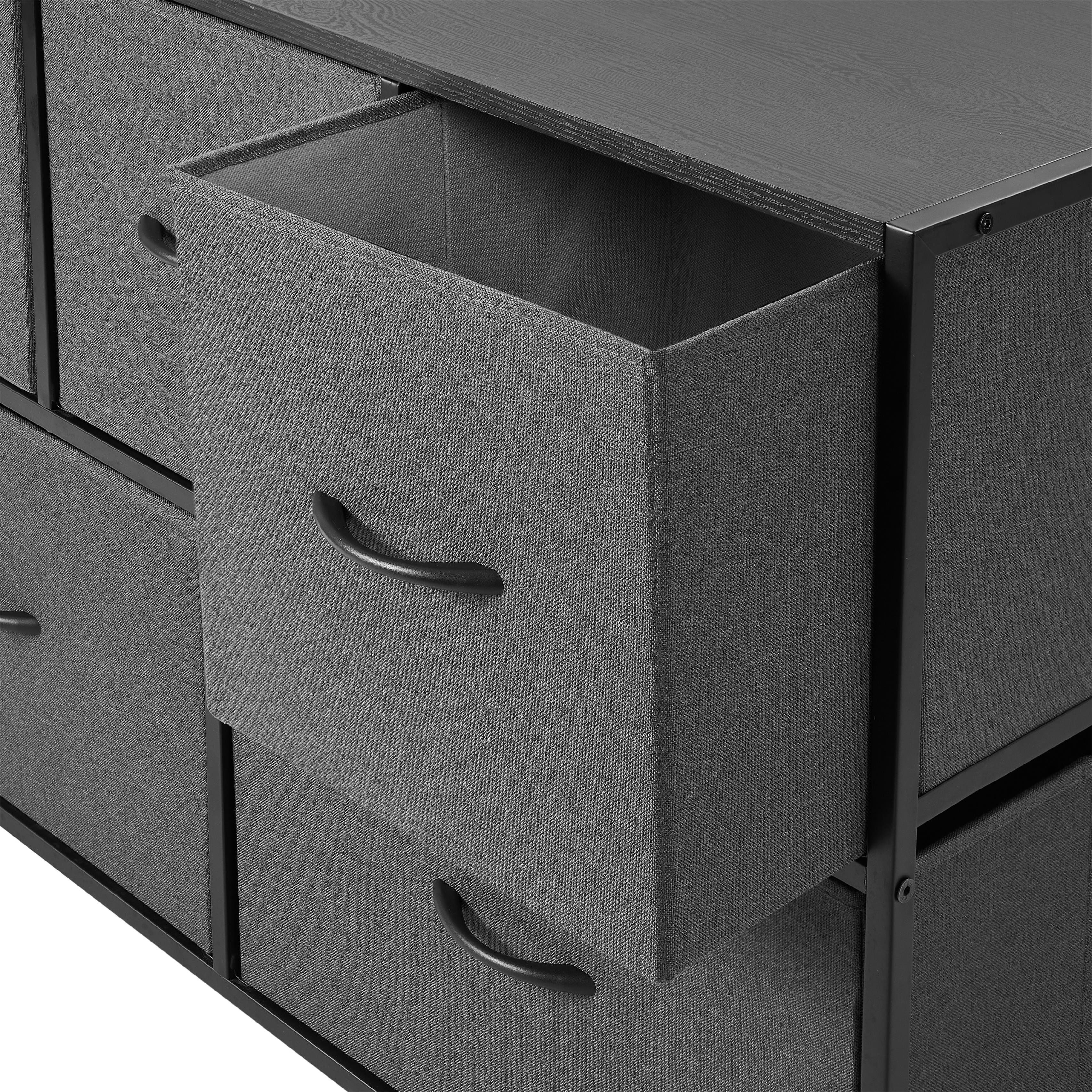 Mainstays 5-Drawer Fabric Storage Dresser, Grey photo 6