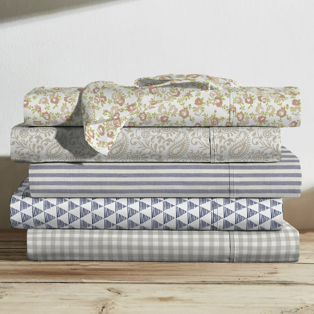 Brielle Home Printed Cotton Sateen Sheets Collection